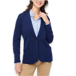NWT J.Crew Schoolboy Sweater Blazer Navy Blue S